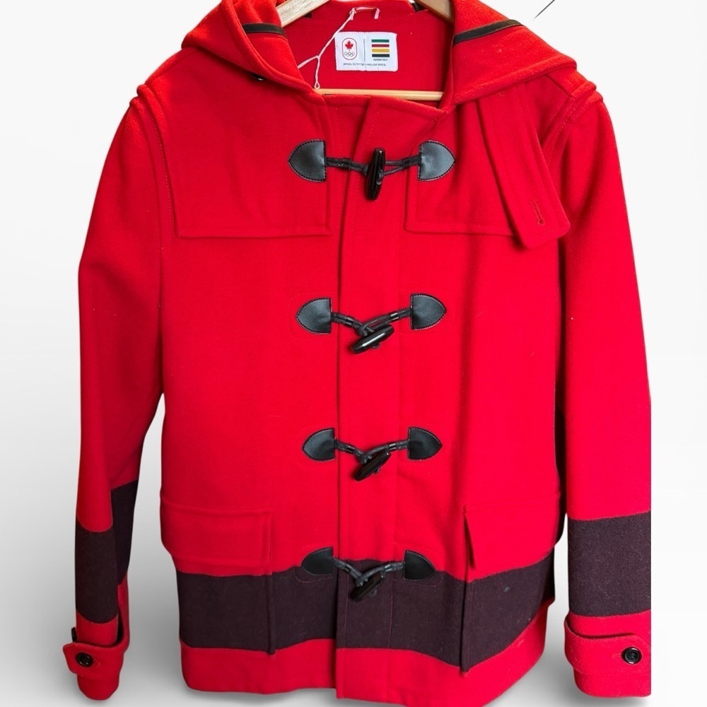 Hudson Bay Company - Vibrant Red Toggle Coat - Olympics - Casual - Size M